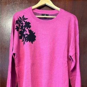 Women’s Jason Wu Fuchsia and Black Knit Sweater